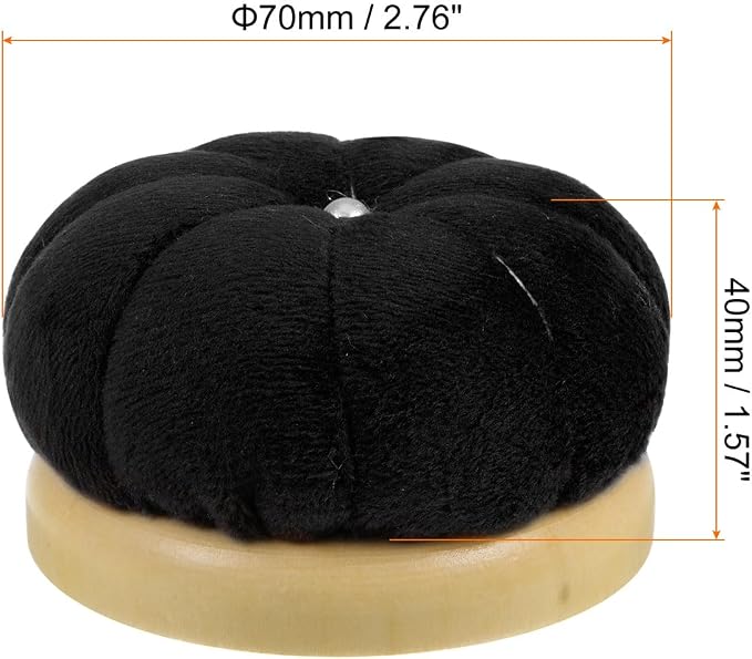 HARFINGTON Wooden Base Needle Pincushions Japanese Style Pin Cushions Round Pin - Image 2