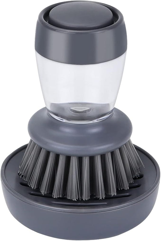 Dish Brush with Soap Dispenser, Kitchen Scrub Brush by DAPOWER