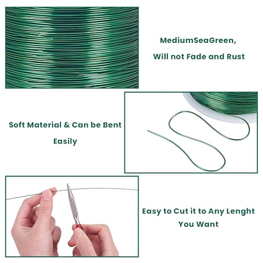 BENECREAT 20 Gauge 770FT Aluminum Wire Anodized Jewelry Craft Making Beading - Image 2