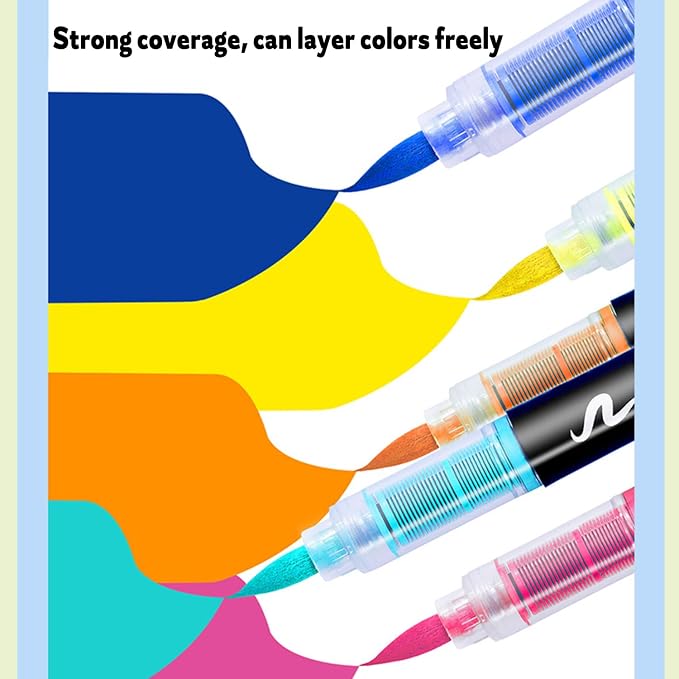 Acrylic Paint Markers Pens, 72 Vivid Colors Acrylic Markers Set, Direct Liquid - Image 7