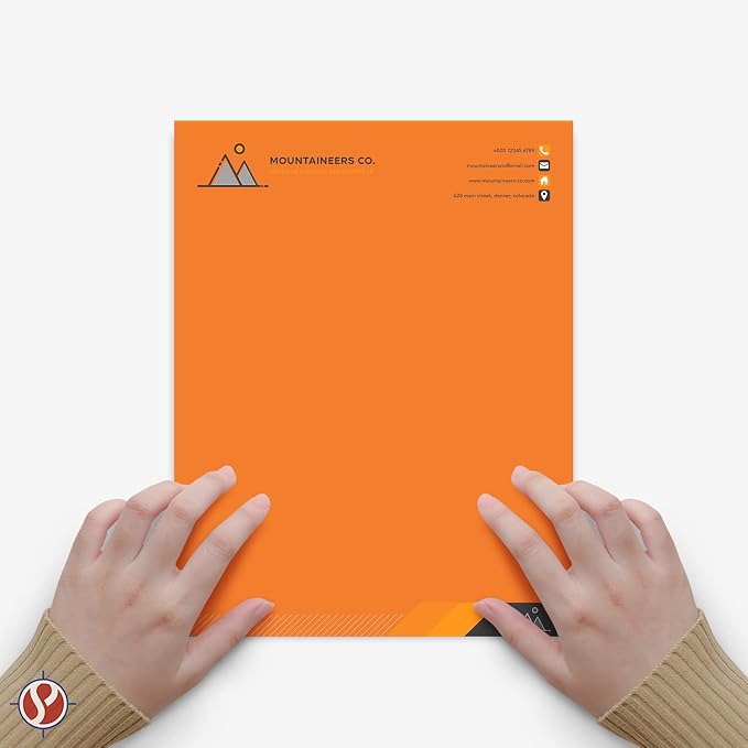 8.5 x 11" Orange Color Paper Smooth, - Image 3