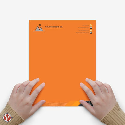 8.5 x 11" Orange Color Paper Smooth, - Image 3
