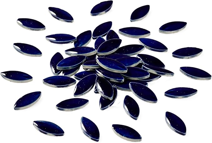 70 Pieces Petal Ceramic Tiles Mosaic Tiles, Bulk Ceramic Mosaic Pieces Stepping by SMANTA