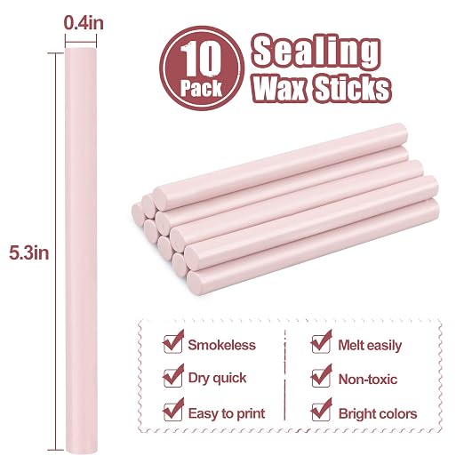 Glue Gun Sealing Wax Sticks for Wax Seal Stamp -Light Pink, Cards Envelopes - Image 2