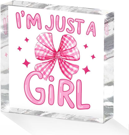 Positive Affirmation Gifts for Women Friends, Preppy Desk Decor Acrylic Sign by Unknown