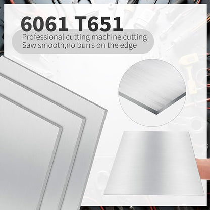 Amyhill 12 Pcs 6061 T651 Aluminum Sheet Metal 12 x 12 x 1/64 Inch Thin Flat - Image 3