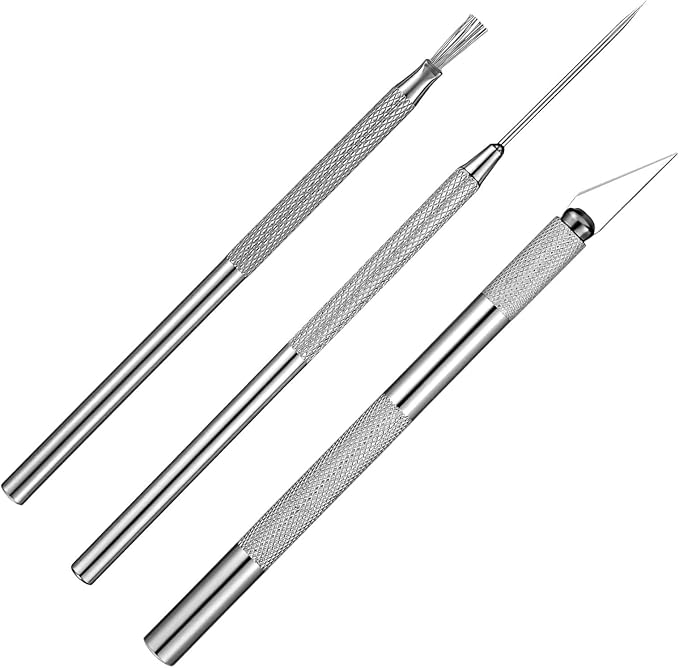 3 in 1 Clay Needle Tools Sculpting Ceramics, Wire Texture Pottery Clay Tool Kit by Unknown