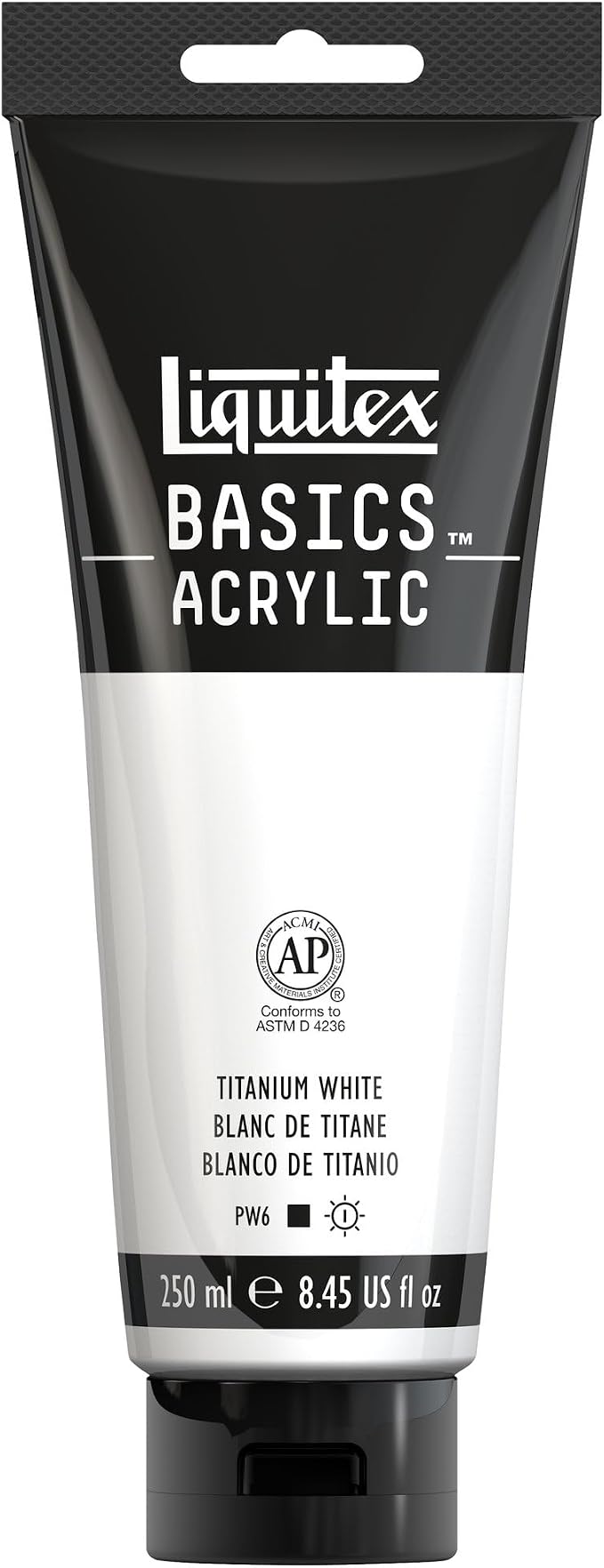 Liquitex BASICS Acrylic Paint, 250ml Tube, Titanium White by Liquitex