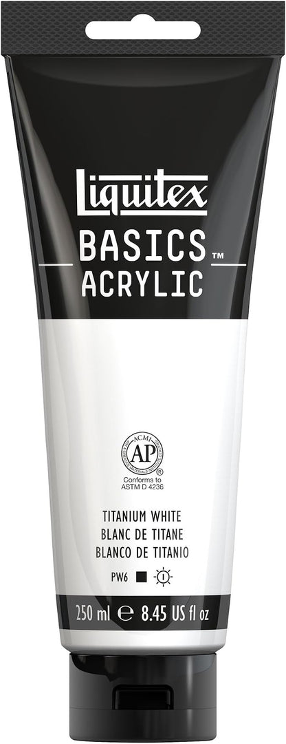 Liquitex BASICS Acrylic Paint, 250ml Tube, Titanium White by Liquitex