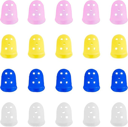 Guitar Fingertip Protector Silicone Thimble 20 PCS Rubber Finger Tips - Image 7