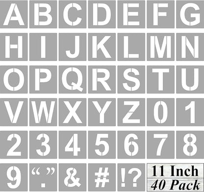 Alphabet Letter and Number Stencils 11 Inch by REOLAN