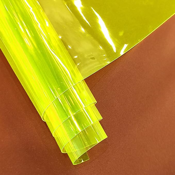 HYANG Yellow Solid Colors Transparent PVC Super Clear Holographic Vinyl 1 Roll - Image 3
