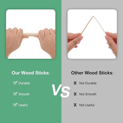 10-Pack Wood Square Dowel Rods, 25/64 x 8 Inch Unfinished Wooden Square Dowel - Image 5
