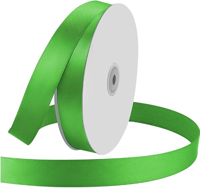 1" Wide x 100 Yards Single Face Polyester Satin Ribbon, Satin Ribbon by KMERLIFE