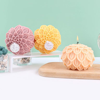 Nasturtium Ball Candle Silicone Mold Lotus Petal Flower Soap Mold - Image 4