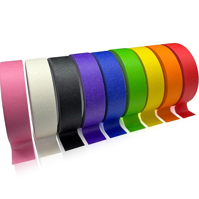Colored Painters Tape, Premium Masking Master Tape, Removes Easily, Colorful by SmaringRobot