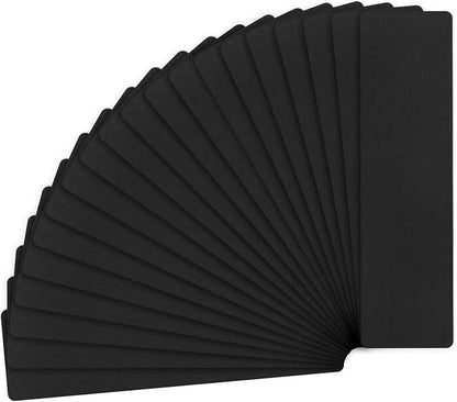 20-Pack Anodized Aluminium Laser Engraved Mount Metal Plate 3x1x0.02 Inch by MMETERXITY