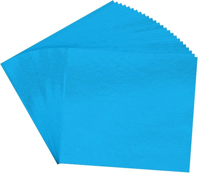 PATIKIL Gold Leaf Sheets for Art 3.7" x 3.4", Sky Blue by PATIKIL