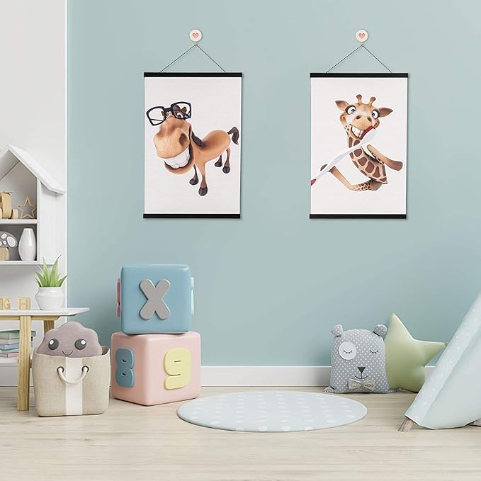 WITCOLOR Magnetic Poster Hanger, 30x20 30x30 30x40 Poster Frame Wood Wooden - Image 7