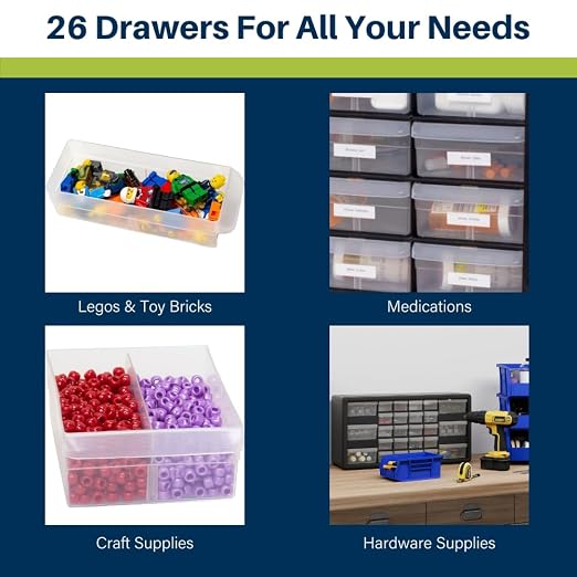 Akro-Mils 26-Drawer Plastic Drawer Storage Cabinet - Image 5