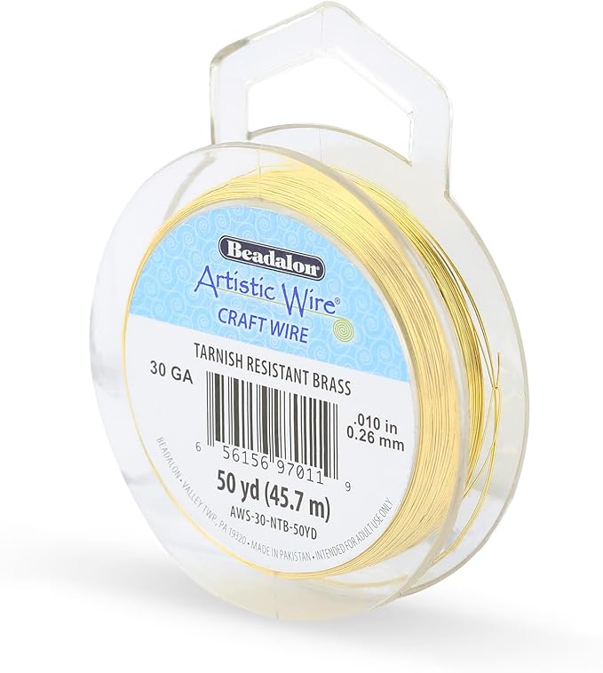 Artistic Wire, 30 Gauge Tarnish Resistant Brass Craft Wire, 50 yd by Unknown