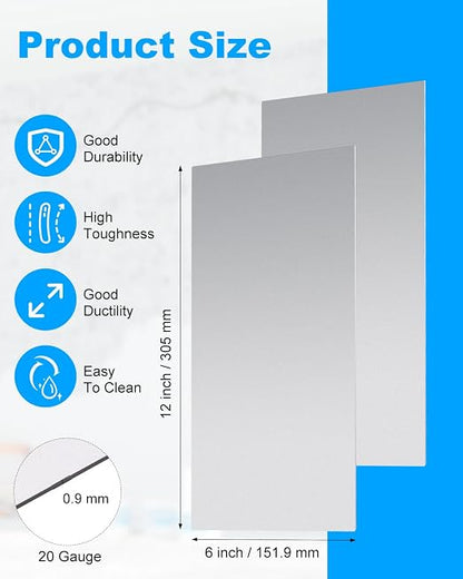 4 Pcs 20 Gauge Sheet Metal Plates, Weldable Steel Sheet Metal - Image 2