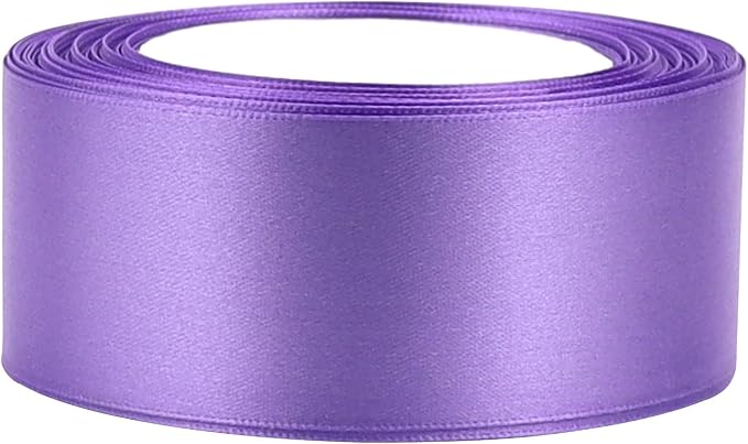 Light Purple Solid Satin Ribbon 1-1/2 Inch 25 Yards Solid Polyester Fabric - Image 3