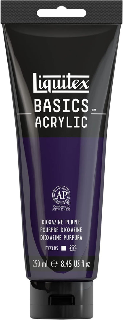 Liquitex BASICS Acrylic Paint, 250ml Tube, Dioxazine Purple - Image 2