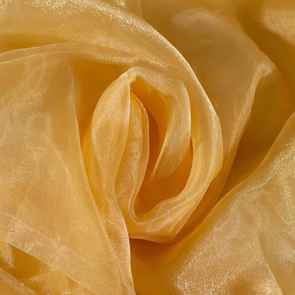 Fynite Champagne Gold Organza Fabric by The Yard | 1 Yard Long | 44" Wide | by FYNITE