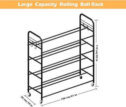 Ball Storage - 22.83" Basketball Cart - Image 2