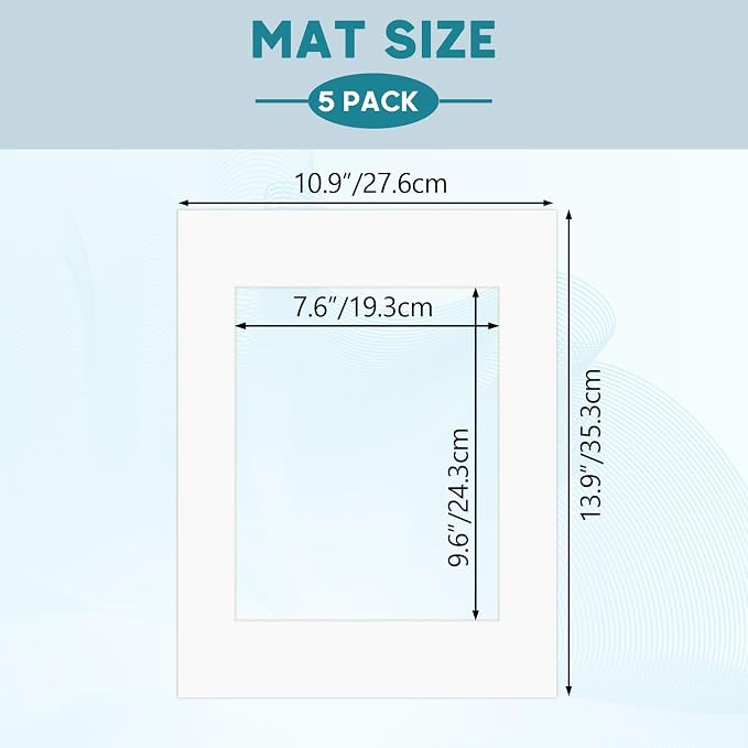ZBEIVAN 11x14 White Picture Mats - Image 2