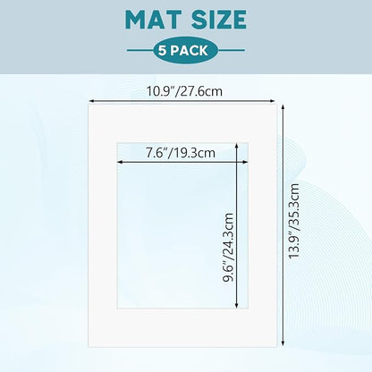 ZBEIVAN 11x14 White Picture Mats - Image 2