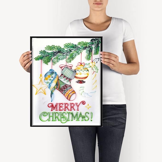 Uniquilling Christmas Quilling Kits, Paper Quilling Kit - Image 5