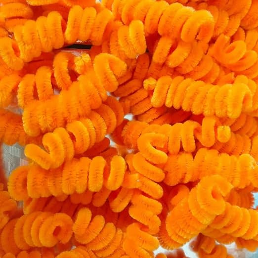 100 Pieces Pipe Cleaners Chenille Stem, Pumpkins Color Pipe Cleaners Set - Image 5