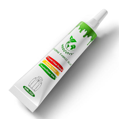 Fabric Glue Permanent, 60ml Super-Strong Clear Washable Fabric Adhesive by ProfessionalGlues