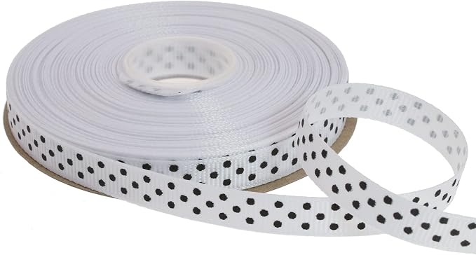 Polka Dot Grosgrain Ribbon 25 Yard Each Roll 100% Polyester - Image 2