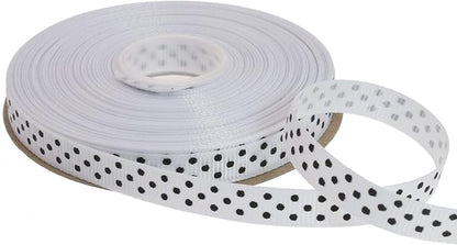 Polka Dot Grosgrain Ribbon 25 Yard Each Roll 100% Polyester - Image 2