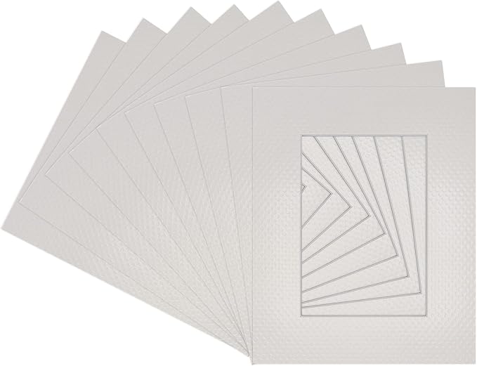 Pack of Ten 11x14 Mats Bevel Cut by Poster+Palooza