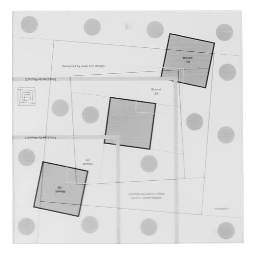 Wonky Log Cabin Trim Tool, 8in Creative Grids Quilting Rulers Transparent by Jwthee