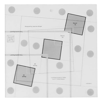 Wonky Log Cabin Trim Tool, 8in Creative Grids Quilting Rulers Transparent by Jwthee