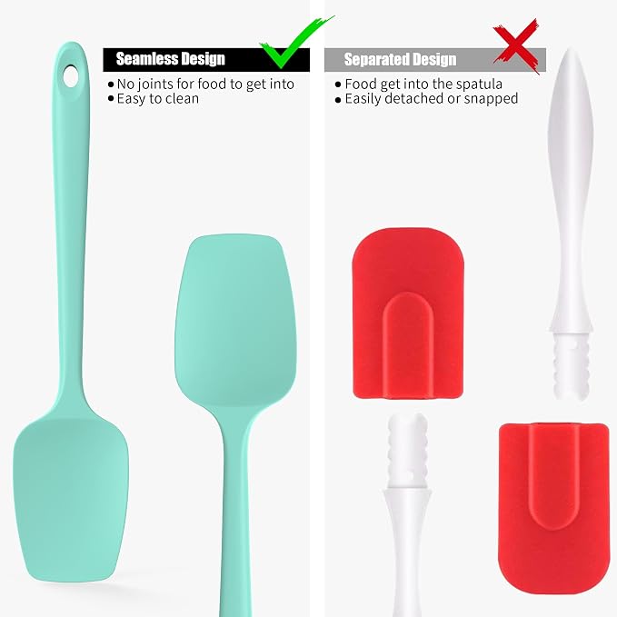 Heat Resistant Silicone Spoon Spatula, Doosu 600°F High Temp Flexible Cooking - Image 8