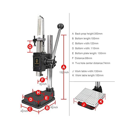 Leather Hole Puncher Hand Punching Machine Manual Press Puncher Punch Tools - Image 9