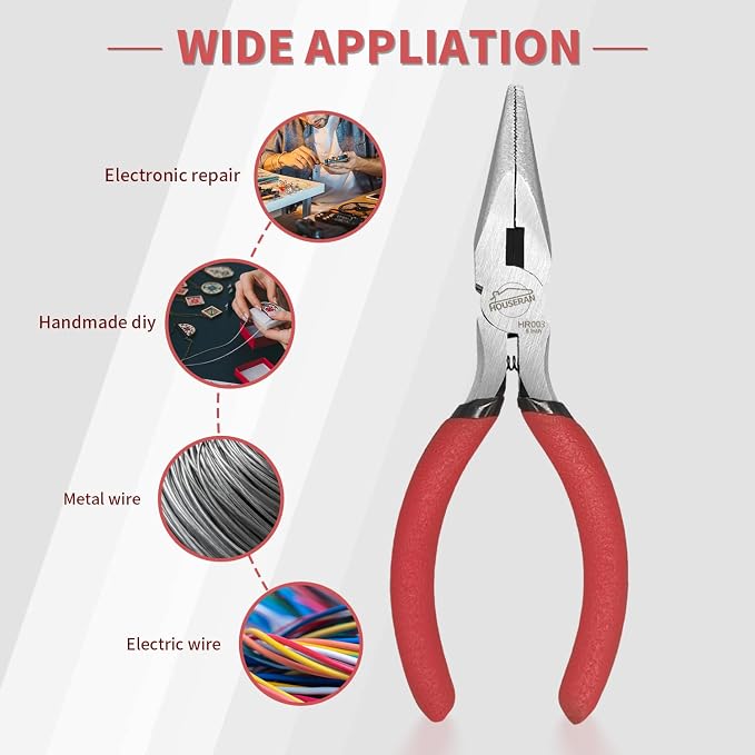 Needle Nose Pliers, 5 Inch, 5 Pack, Long Nose Pliers - Image 4
