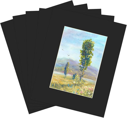 ZBEIVAN 8x10 Black Picture Mats by ZBEIVAN