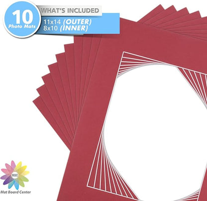 Mat Board Center, 11x14 for 8x10 China Red Color Mats - Image 4