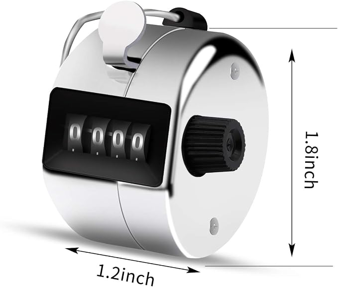 12 Pcs Hand Tally Counter 4-Digit Lap Counter Clicker, Manual Mechanical - Image 3