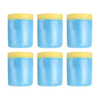 uxcell Pre-Taped Masking Film, 1.8ft x 66ft Plastic Paint Drop Cloth by uxcell