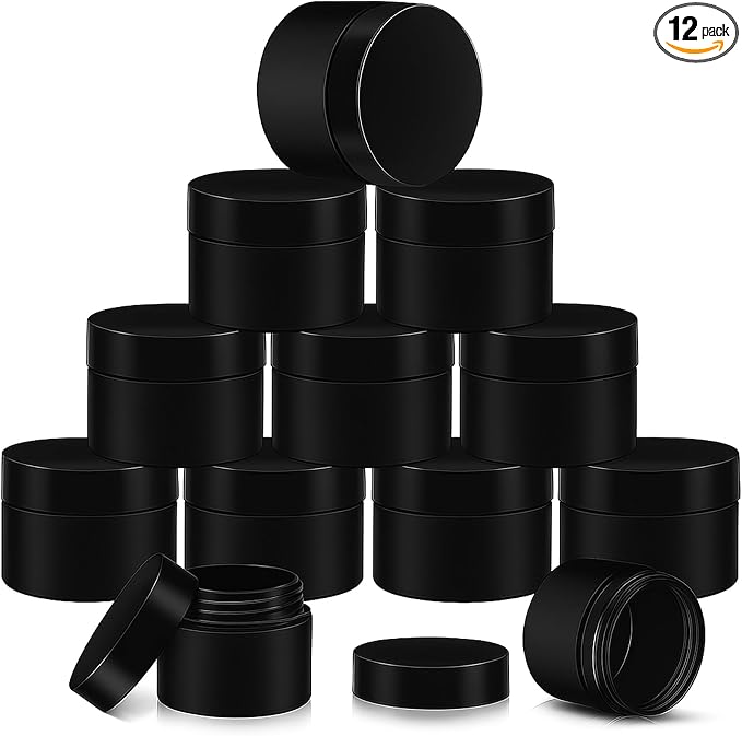 SATINIOR 12 Pack 1 oz Plastic Container Jars by SATINIOR