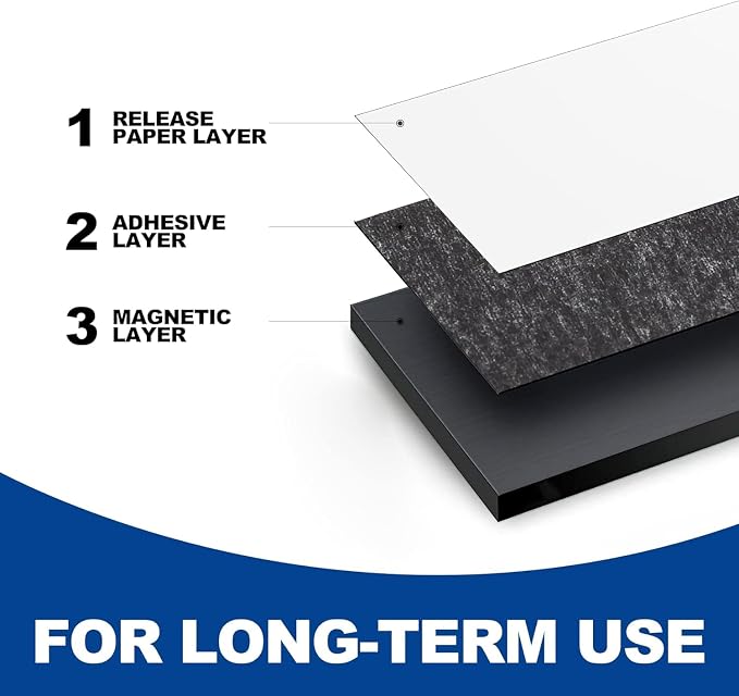 Rammos Magnetic Strips with Adhesive Backing 6 Pack Extra Strong and Heavy Duty - Image 3
