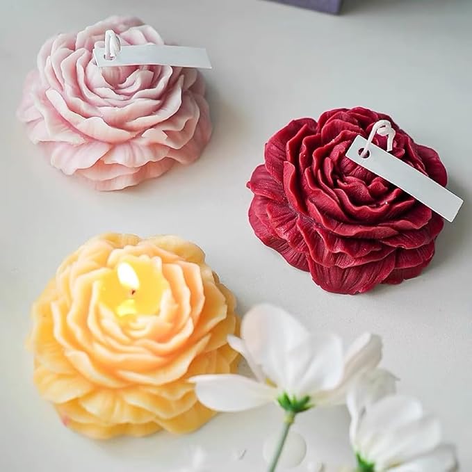 3D Peony Candle Mold 2Pack, Peony Molds - Image 8
